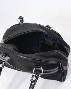 Black minimalist bowling bag