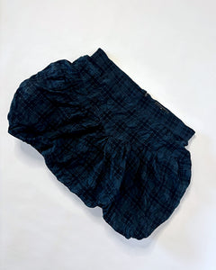 Plaid bubble mini skirt