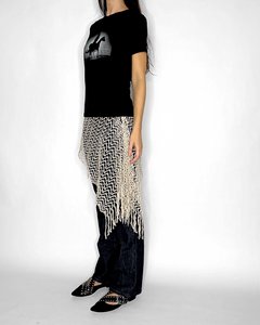 Macrame lace layering scarf