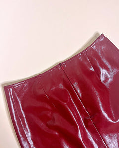 Cherry red 90’s pleather skirt