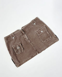 Corduroy utility mini skirt