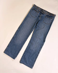 Buttoned 90’s low rise straight jeans