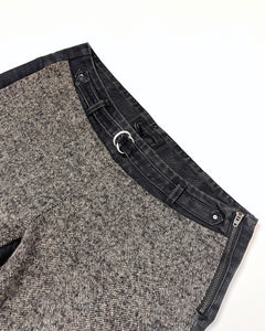 Diesel herringbone wool & denim pants