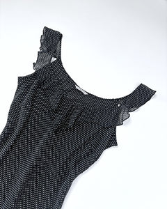 Polkadot midi slip dress