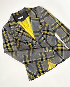 Plaid fitted 2000’s blazer jacket