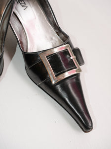 Buckle kitten heels