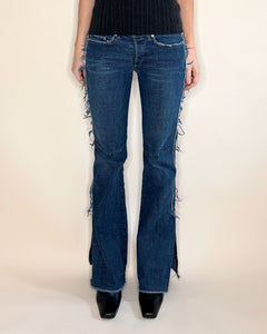 Diesel frayed bootcut jeans