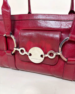 Karen Millen cherry red leather bag