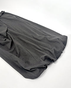 Wool asymmetric maxi bubble skirt
