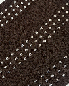 Silver studded knit poncho