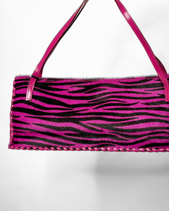 Caterina Lucchi pink zebra pony hair bag