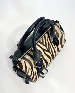 Zebra cowhide 2000’s bowling bag