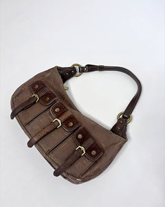 Roberto Cavalli utility pockets monogram bag