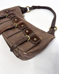 Roberto Cavalli utility pockets monogram bag
