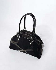 Black minimalist bowling bag