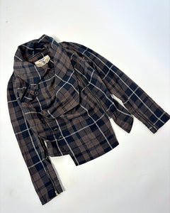 Diesel plaid asymmetric shirt
