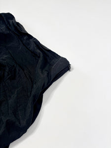 Asymmetric bubble maxi skirt