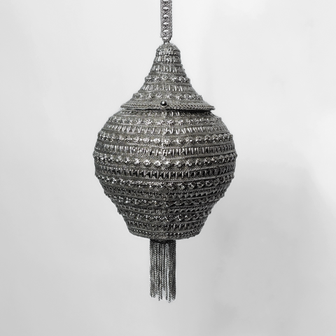 Antique silver hand bag