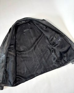 Oversized 90’s minimalist leather jacket