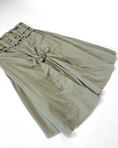 Asymmetric cargo midi skirt
