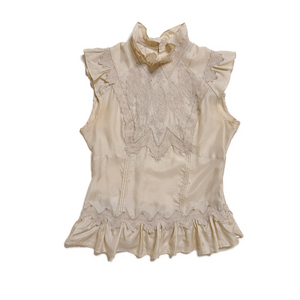 Karen Millen intriciate lace silk top