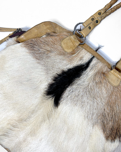 Springbok fur leather bag