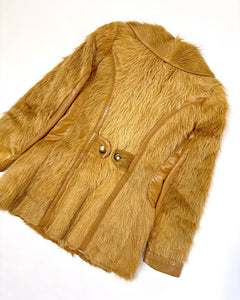 60’s furry leather jacket