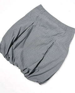 Pinstripe bubble midi skirt with pockets