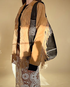 90’s classic style fringe suede jacket