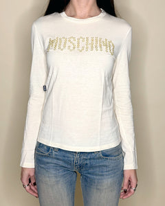 Moschino button logo top