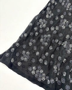 Pearl embroidered sheer 90’s slip dress