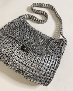 Silver metal link bag