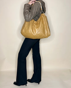 Large Italian leather hobo bag