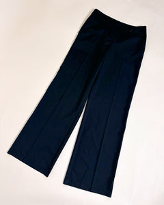 Wide leg low rise suit pants