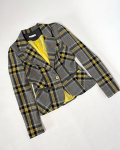 Plaid fitted 2000’s blazer jacket