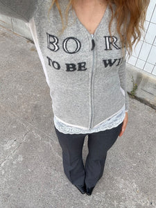 Cashmere sporty numbers cardi