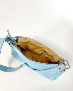 Ice blue baguette bag