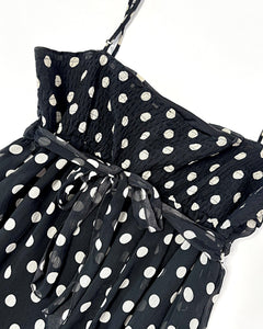 Polkadot babydoll mini dress