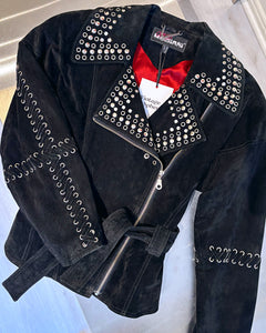 80’s Giorgio Mobiani studded suede jacket