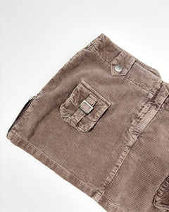 Corduroy utility mini skirt