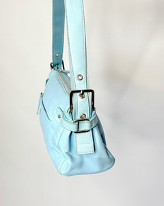 Ice blue baguette bag