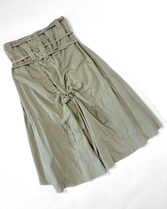 Asymmetric cargo midi skirt