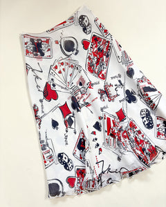 Play your cards right silk skirt