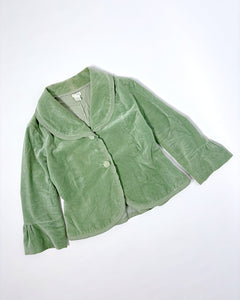 Velvet mint matcha green 90’s jacket