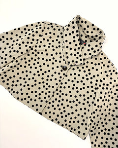 Polkadot quarter sleeve jacket bolero