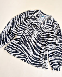 70’s zebra peasant top