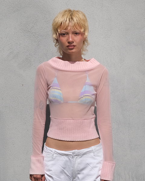 2000’s striped pastel bikini set