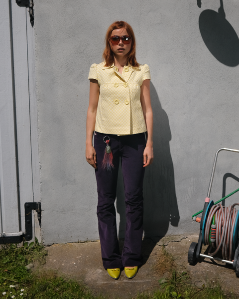 2000’s velvet Miss Sixty flared pants