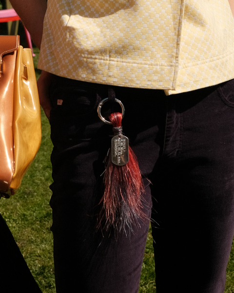 Upcycle horse bag charm