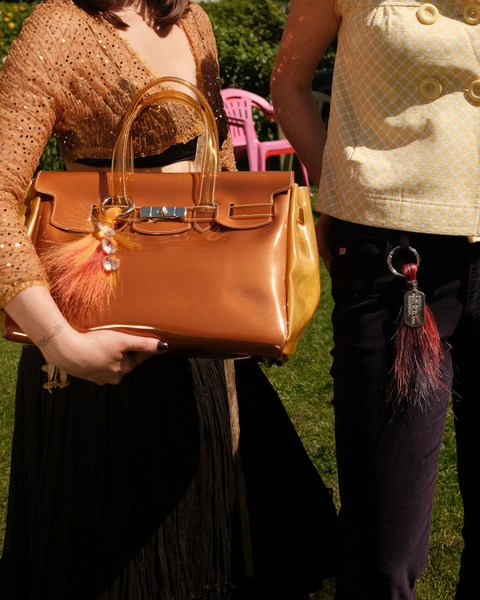 Upcycle horse bag charm